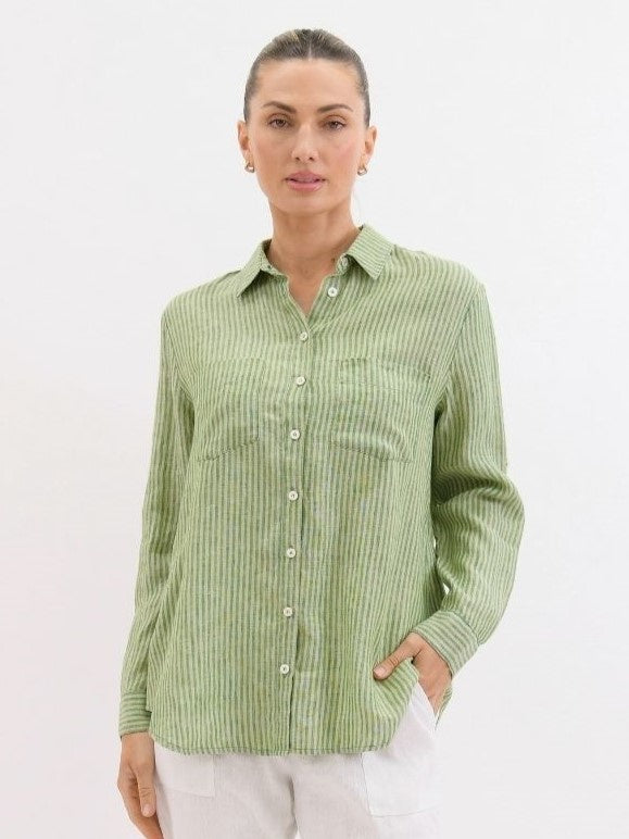 Meadow Linen Stripe Shirt