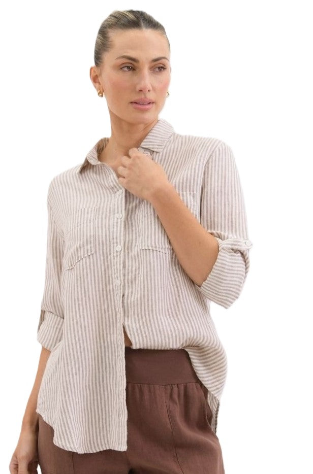 Meadow Linen Stripe Shirt