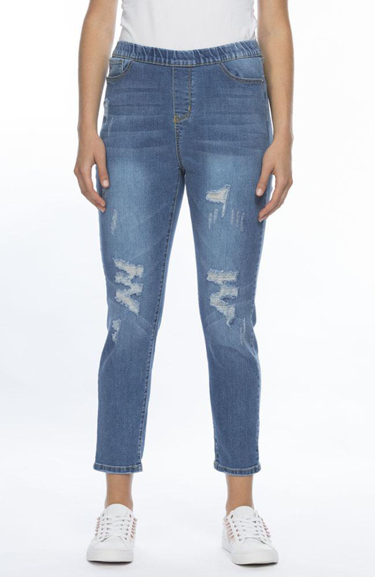 Threadz Pull On Ripped Jean at Kindred Spirit boutique &amp; gift