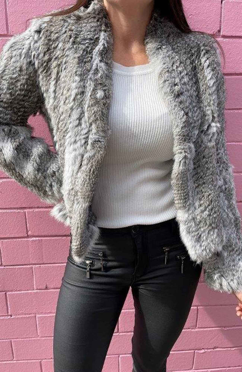 Crop Fur Jacket available at Kindred Spirit Boutique and Gift