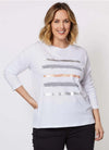 Foil Stripe Long Sleeve Tee by Threadz at Kindred Spirit Boutique & Gift