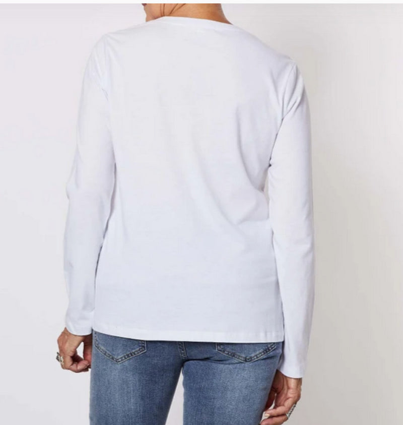 Foil Stripe Long Sleeve Tee by Threadz at Kindred Spirit Boutique & Gift