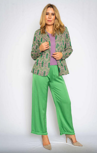 Alcione Satin Pants by the italian closet at kindred spirit boutique & gift