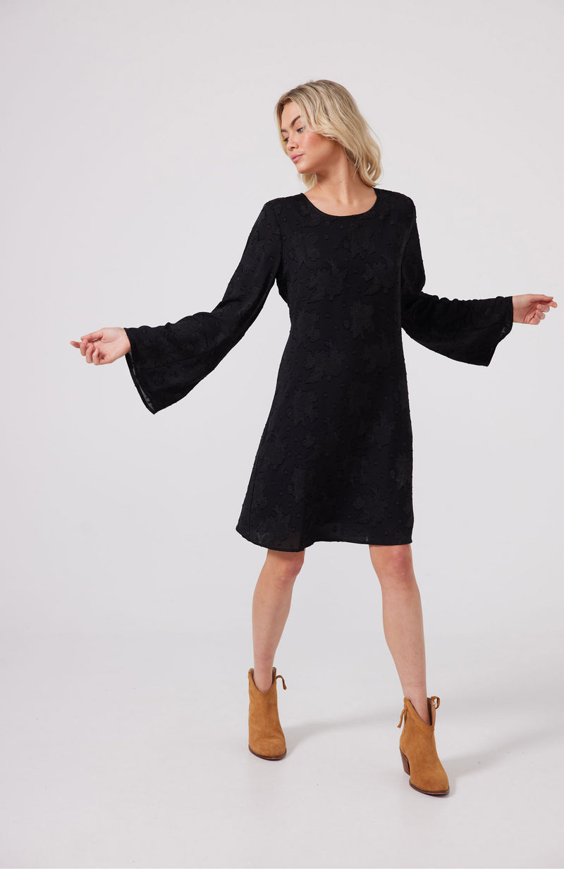 Stardust Dress in Black at Kindred Spirit Boutique and Gift