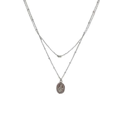 Oval Pendant Ball Chain Necklace