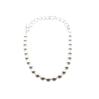Pearl & Chain Fob Necklace