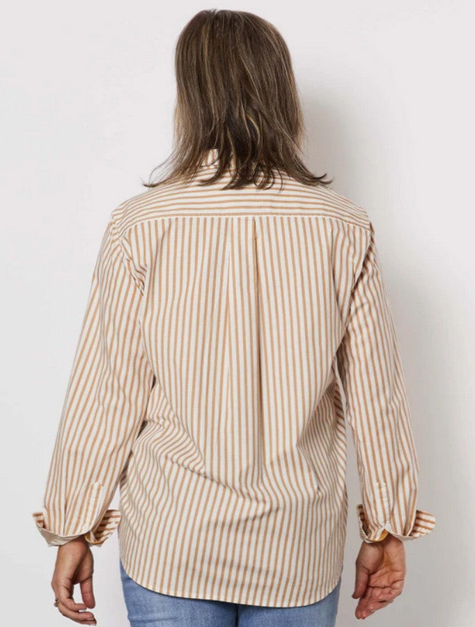 Stripe Shirt in Toffee by Gordon Smith at Kindred Spirit Boutique & Gift