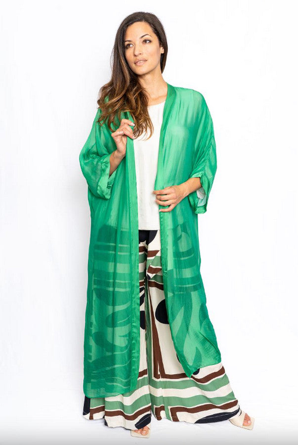 Perdita Long Silk Jacket by The Italian Closet at Kindred Spirit Boutique & Gift